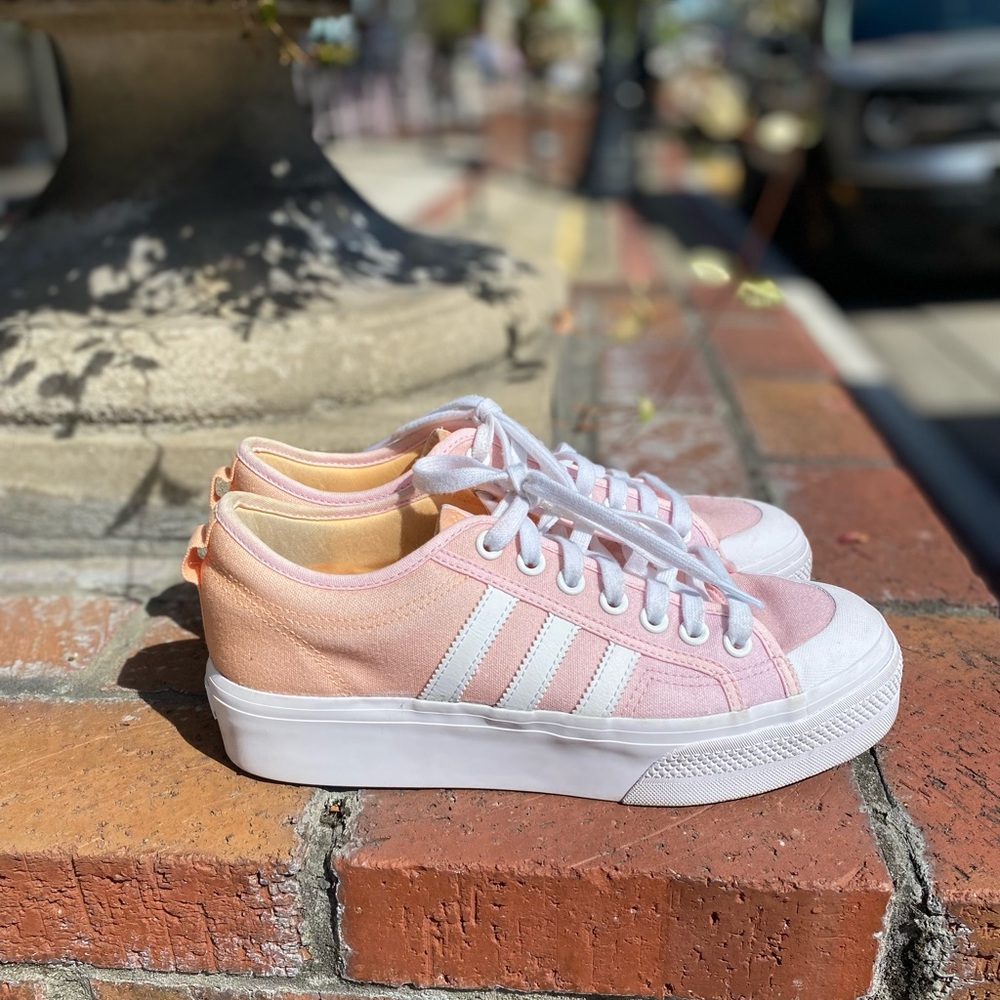 adidas Pink and White Women's Sneakers
